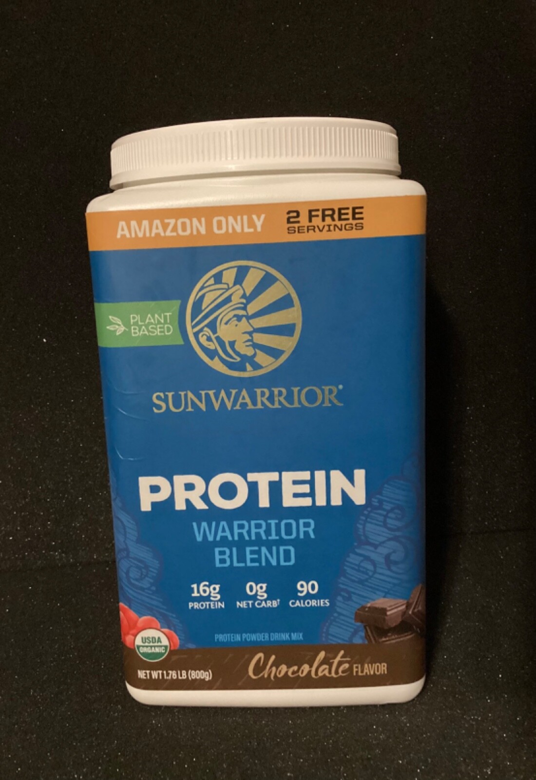 Proteína vegetal orgánica en polvo SunWarrior Blend con MCT, 1,78 libras 32 porciones 25/05
