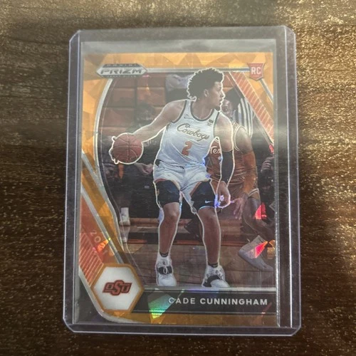 2021-22 Panini Prizm Draft Picks - Cade Cunningham #1 Orange Ice Prizm (RC)