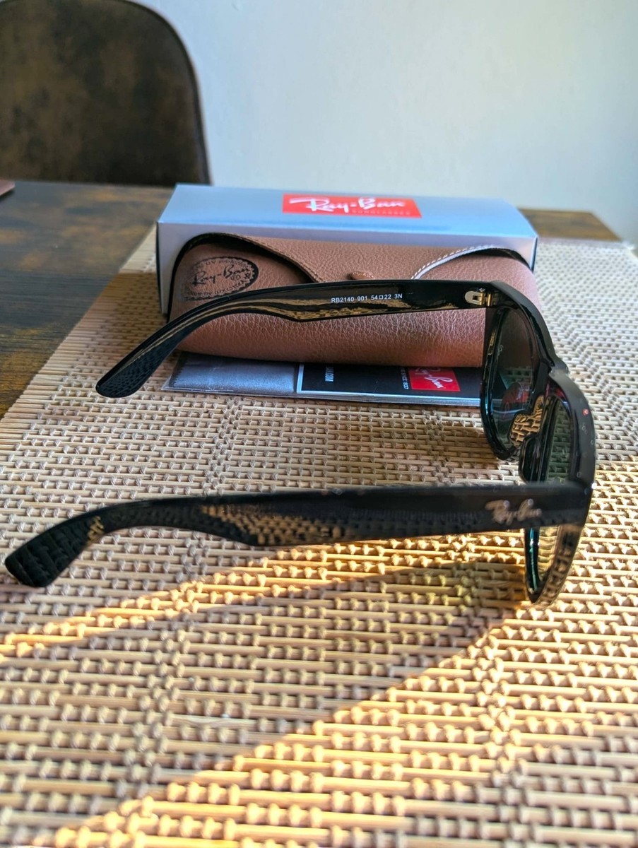 Ray-Ban RB2140 901 50-22 Wayfarer Green Lenses Unisex Classic