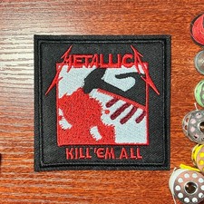 Metallica Patch Kill em All Cover Heavy Metal Embroidered Iron On 3.25x3.25"