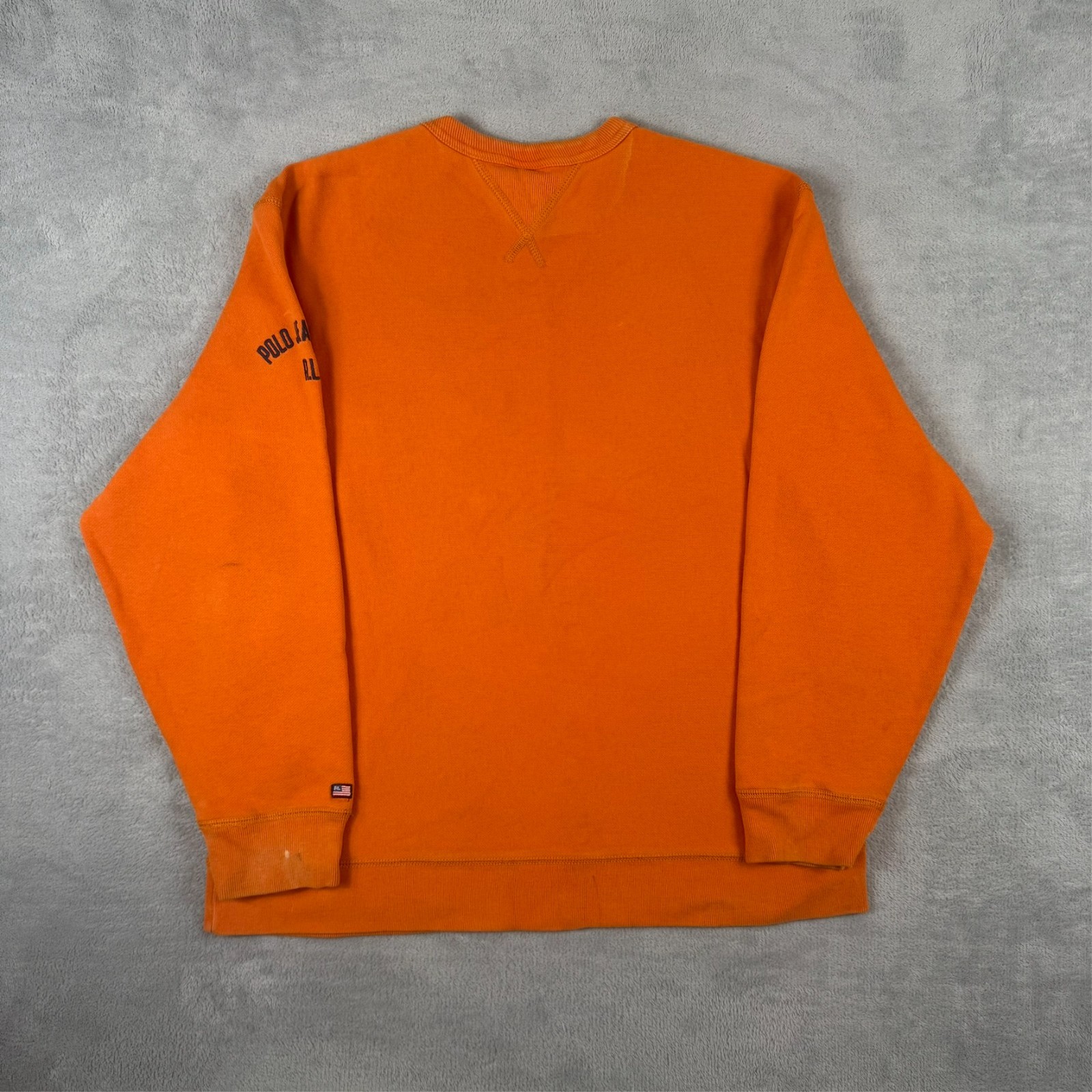 Vintage Ralph Lauren 90's Polo Jeans Orange Spellout Oversized Medium Sweatshirt image 7