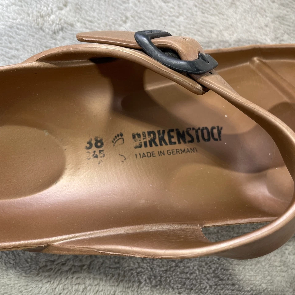 Birkenstock Gizeh EVA Womens 38 US 7 Metallic Bronze Thong Sandals Flip Flops - Image 2 of 4