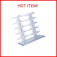 Two Row Sunglasses Rack 10 Pairs Glasses Holder Display Stand Transparent