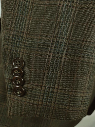 Giacca cappotto sportivo blazer a quadri Michael Kors uomo 40 marrone oliva Glen marrone check