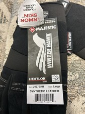 MAJESTIC HAWK WORK GLOVES WITH ARMOR SKIN,  2137BK, SIZE: MEDIUM