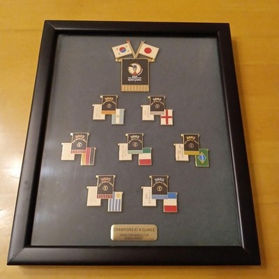 FIFA Soccer World Cup 2002 Commemorative Pin Badge - Past Winning and Host Count