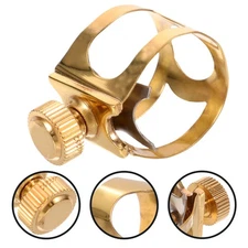 2 Pcs Alto Saxophone Ligature Metal Mouthpiece Fastener Head Clip