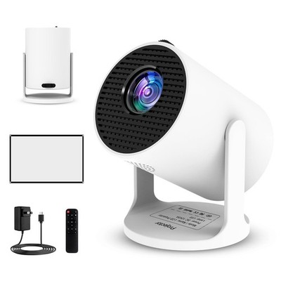 Ultimate 4K Mini Projektor mit 360° Rotation, Tragbar Smart Weiß