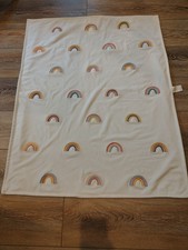 Cloud Island Baby Blanket Cream Velour Rainbow Soft Target Stretch Security