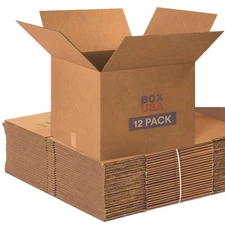 BOX USA Moving Boxes Large 20"L x 20"W x 15"H 12-Pack - Corrugated Cardboard Box