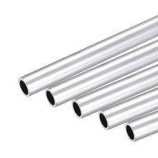 6063 Aluminum Round Tube 10mm OD 8mm Inner Dia 250mm Length Pipe Tubing 5 Pcs