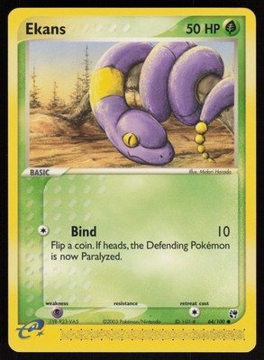 E-Reader Ekans 64/100 Sandstorm Midori Harada Pokemon TCG Card