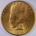 $10 USA Indian Head Eagle - with Motto - 1914