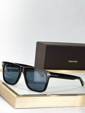 Tom Ford Buckley-02 TF906-N Black Grey Square Sunglasses 58-17-145
