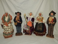 Lot de 4 santons de Provence YOLANDE France (27 cm)