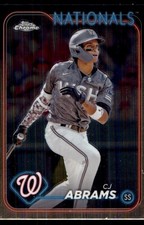 CJ Abrams 2024 Topps Chrome #247 Nationals MLB READ FREE SHIPPING AutographDen