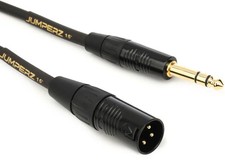 JUMPERZ JGTRSXM-15 Gold TRS-XLRM Patch Cable - 15 foot