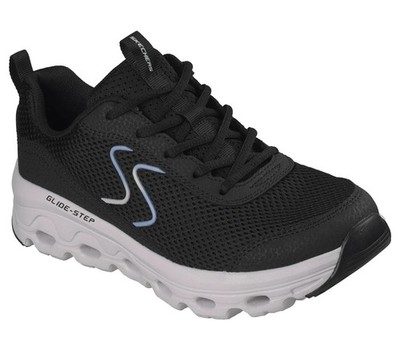 Skechers Womens Shoes Black Lace Up Glide Step cushion Casual Memory Foam 180402