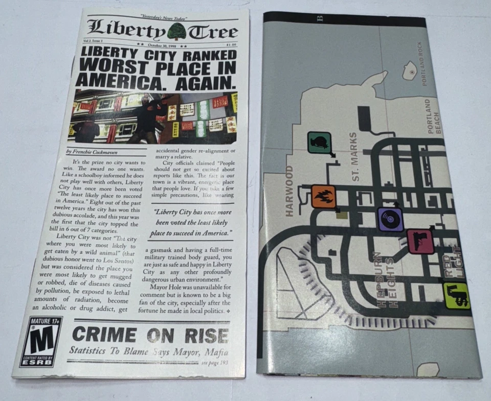 Grand Theft Auto Liberty City Stories Sony PSP Complete w/ Map & Manual Tested - Image 4 of 4
