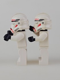 *Damaged 2x Coruscant Guard Clone Trooper Star Wars Lego Minifigure 7671 sw0189