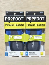 Lot 2-PROFOOT Plantar Fasciitis Orthotics, Men's 8-13