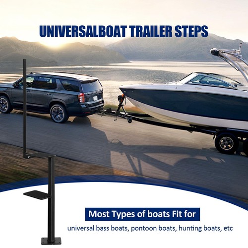 Dual Step Boat Trailer Steps for The Tongue With Handle,Universal Fit Bass Boat- - Bild 5 von 9