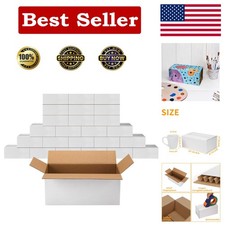 Durable White Shipping Boxes - 25 Count, 10x6x4, Ideal for DIY  Business Needs