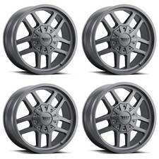 Set 4 17 Thret Offroad 809 Radar Satin Grey 17x8.5 Wheels 8x6.5 18mm Truck Rims