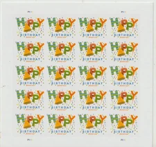 2021 First-Class USPS Happy Birthday  Celebration 1 oz. sheet of 20 from OKC, OK