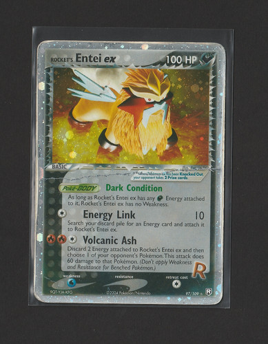 Pokemon EX Team Rocket Returns Rocket's Entei EX  97/109 Holo Rare Foil