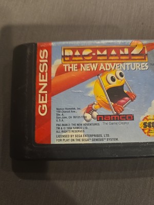 Vintage 1994 Sega Genesis Namco Pac-Man 2 New Adventures Cartridge