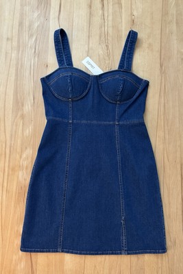 Neu Esprit Sexy Stretch Jeans Bustier Kleid Mit Gr. M Blau UVP: 139,99 
