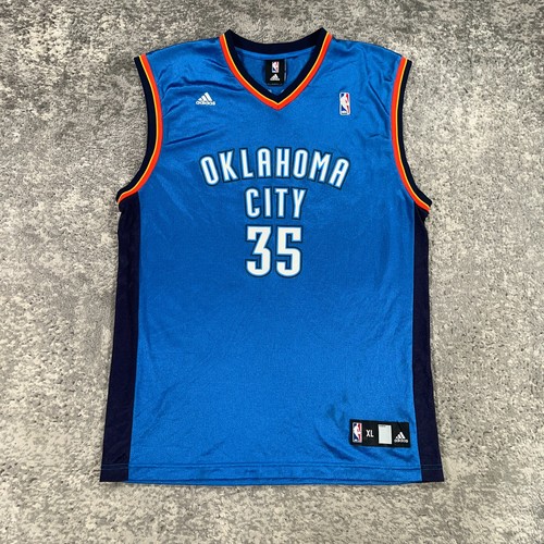 Kevin Durant Jersey Mens XL Blue Oklahoma City Thunder Adidas NBA Basketball Y2K
