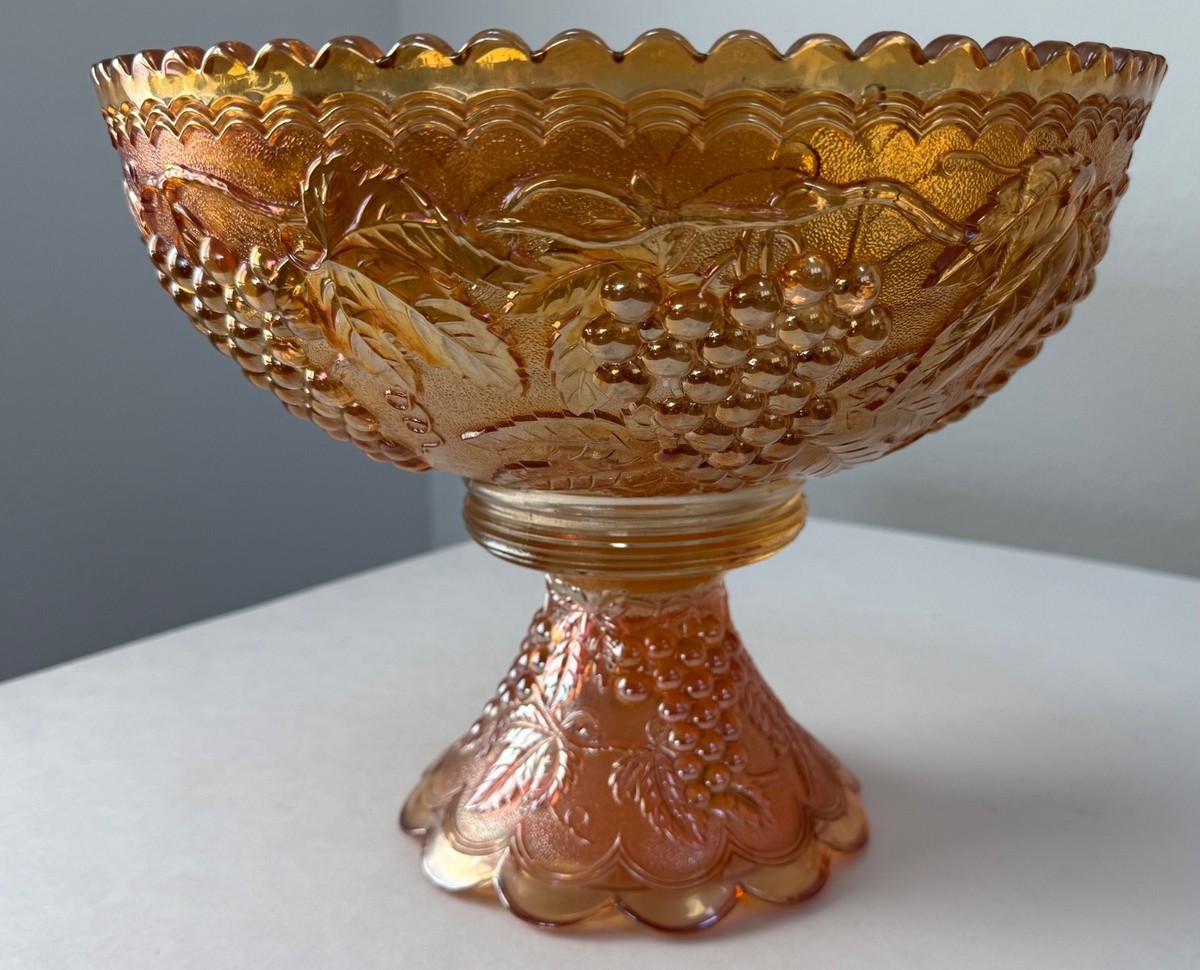 ヴィンテージ ガラス鉢 金彩 マーブル ヴィンテージ ガラス鉢 金彩