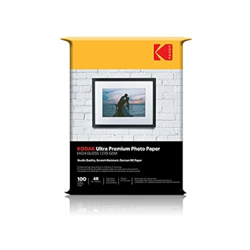 Kodak 270 GSM 4R (4x6) Glossy Photo Paper – Waterproof, Pack of 100 sheet