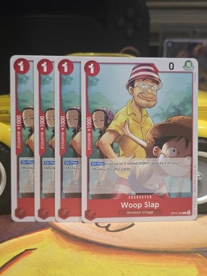 Set Of 4 Woop Slap OP13-006 Common One Piece Trading Card