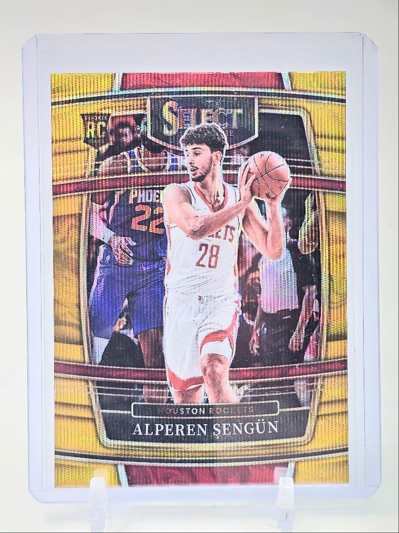 ALPEREN SENGUN 2021-22 SELECT CONCOURSE ROOKIE GOLD WAVE ROCKETS RC Q6004