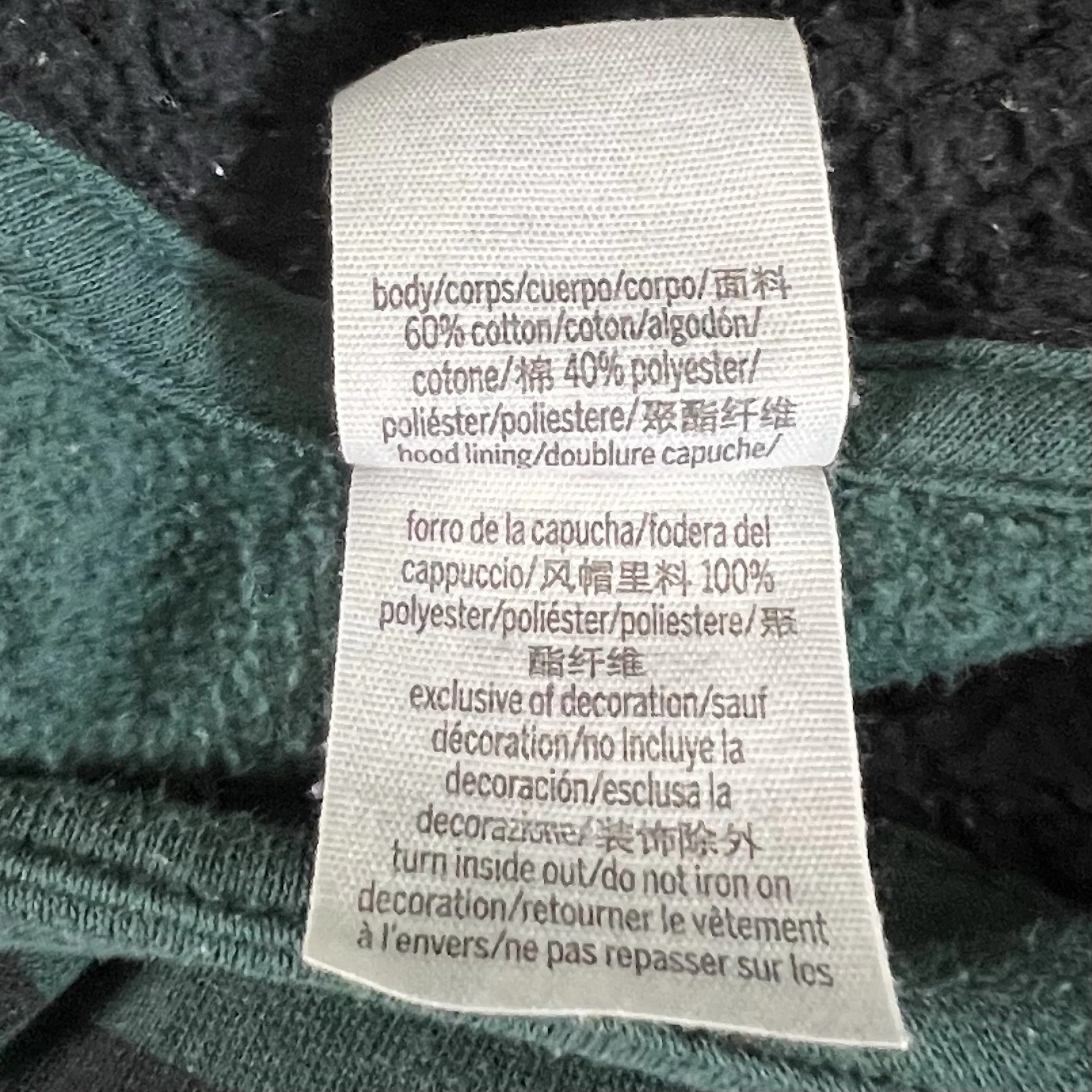 UNDERCOVER Felpa con cappuccio pullover Victoria’s Secret ROSA verde foresta donna taglia large