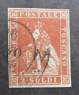 nystamps Italian States Tuscany Stamp # 3 Used $9600 G28x802