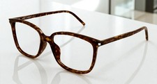 SAINT LAURENT SL 453 002 Round Oval Havana 56 mm Women's Eyeglasses OBI 02