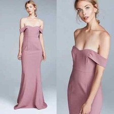 New Likely Bartoli Womens 00 Pink Off-the-Shoulder Mermaid Gown Nostalgia Rose 