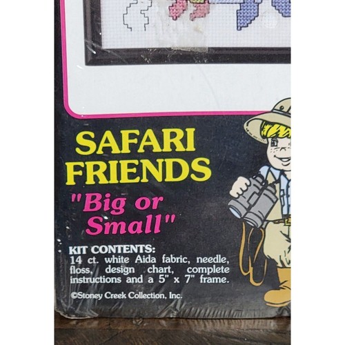 Stoney Creek Counted Cross Stitch Kit Pattern Safari Friends Whale Big or Small - Picture 2 of 3