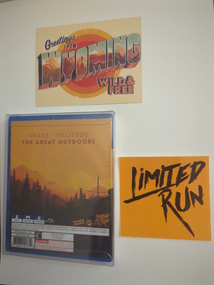 Firewatch Limited Run Games #32 Sony Playstation 4 w/ Postcard 