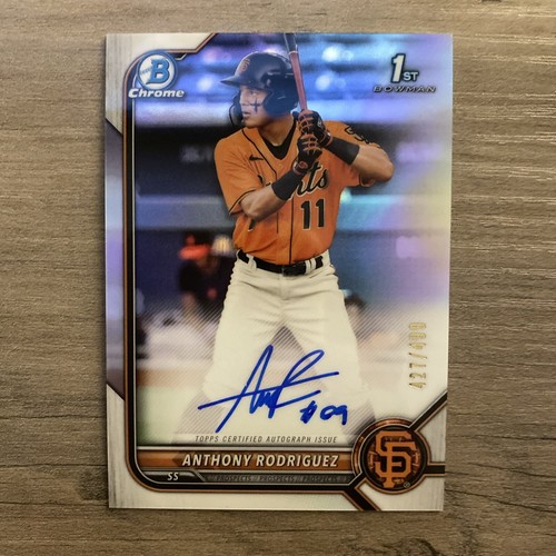 2022 Bowman Chrome Prospect Auto Refractor 427/499 Anthony Rodriguez #CPA-ARZ