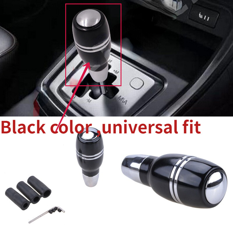Universal Black Aluminum Automatic Auto Car Gear Stick Shift Knob Shifter Lever