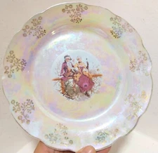 Vintage Rare Chinese Victorian Signed Dagan C.C.P.F Decor Plate Golden Porcelain