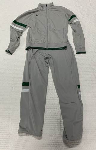 Mens Nike 2 Piece Grey with Green Tracksuit Jacket and Pants size Medium  EUC | eBay