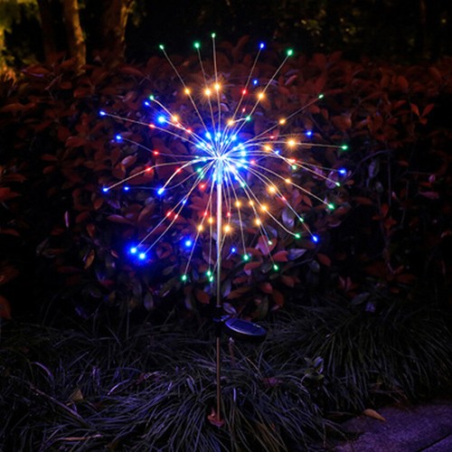Pathway Waterproof LED Firework Lights Decoration Outdoor Solar Dandelion Lamp - Picture 9 of 13