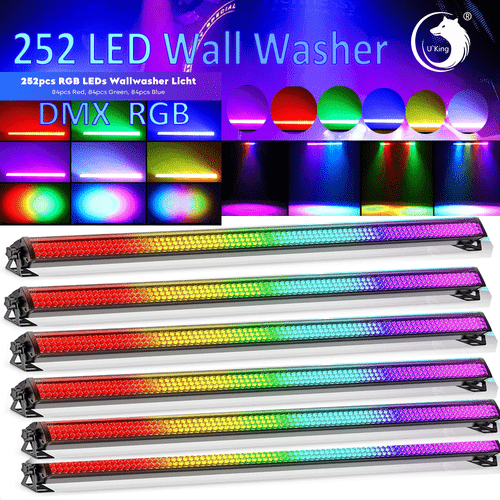 Wallwasher Strahler 120W 252 LED RGB Bühnenlicht Bar DMX Disco Party Halloween - Bild 18 von 20