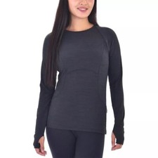 NWT SPYDER 1720498 BLACK LONG SLEEVE BRUSHED ACTIVE TOP SZ L G698